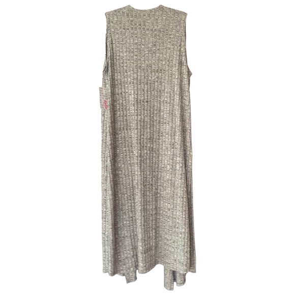 NWT Lularoe Joy Long Line Vest Gray Sz: S - Picture 7 of 8